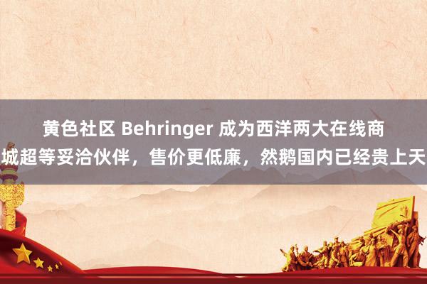 黄色社区 Behringer 成为西洋两大在线商城超等妥洽伙伴，售价更低廉，然鹅国内已经贵上天