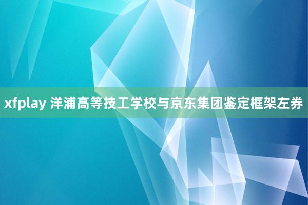 xfplay 洋浦高等技工学校与京东集团鉴定框架左券