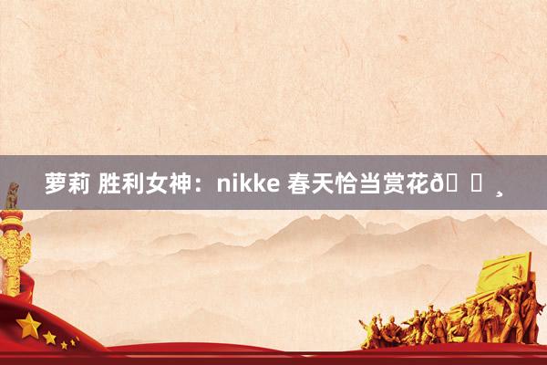 萝莉 胜利女神：nikke 春天恰当赏花🌸